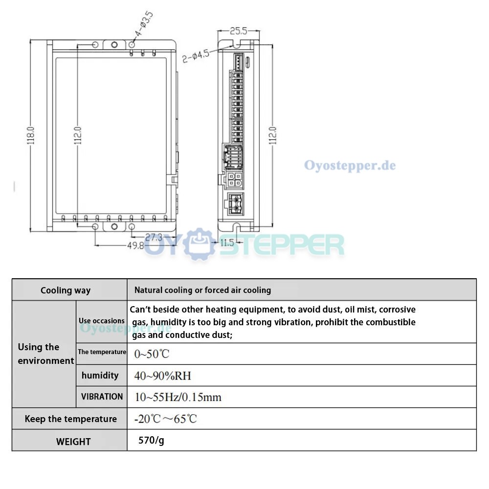 Leadshine CL2C-RS57 0–7 A 20–50 VDC Nema 23 RS485 Closed-Loop-Schritttreiber